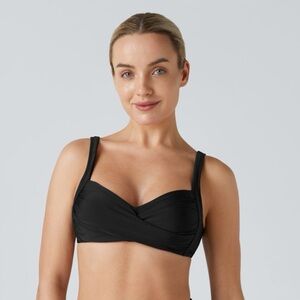 Halara Twisted Adjustable G-Hook Leopard Print Bikini Top  small